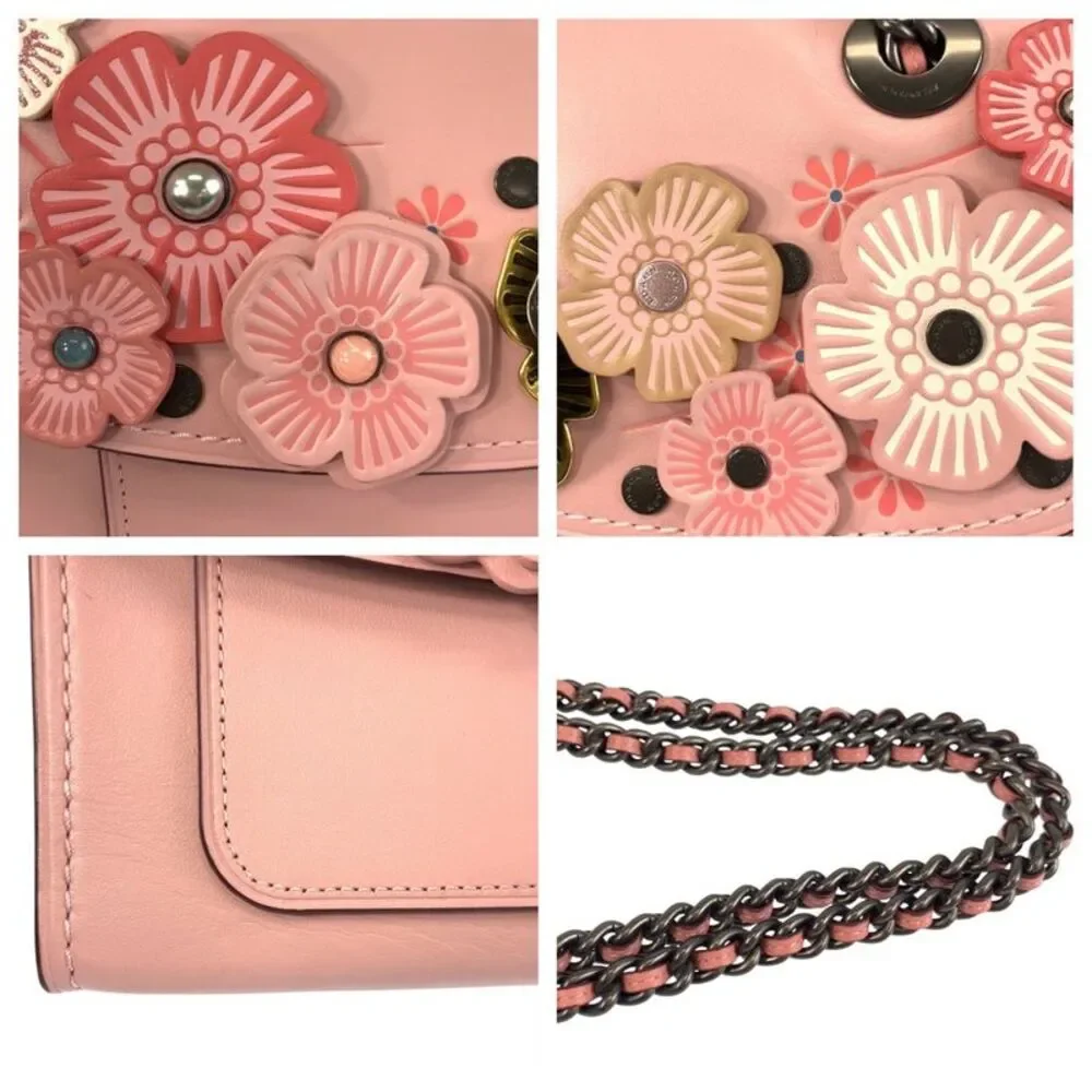 Coach Leather Parker Tea Rose Blossom Bag - Picture 6 of 10